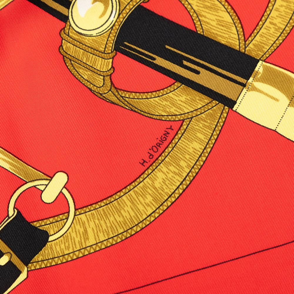 Pre-Loved Hermes Eperon d Or Silk Scarf 90 - Picture 6 of 7